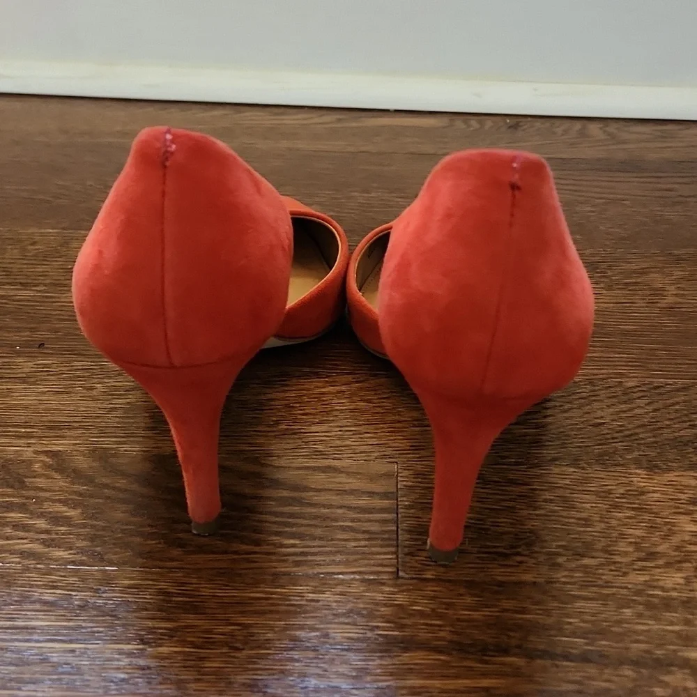Coral Suede J Crew Heels - Picture 2 of 13